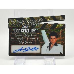 2026 Leaf Pop Century John Travolta ACTION! Gold Laser Die-Cut Auto 1/1 SSP